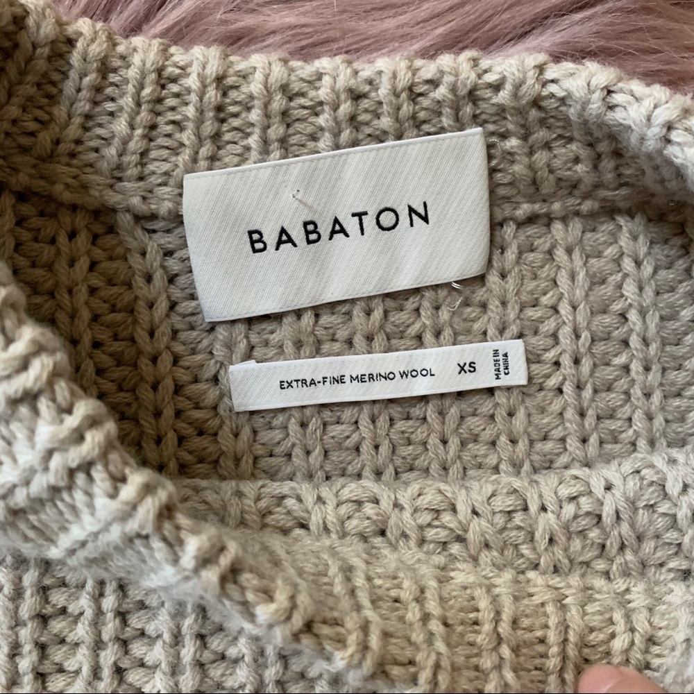Aritzia▪️BABATON Wool Chunky Knit Sweater. XS - Picture 4 of 7